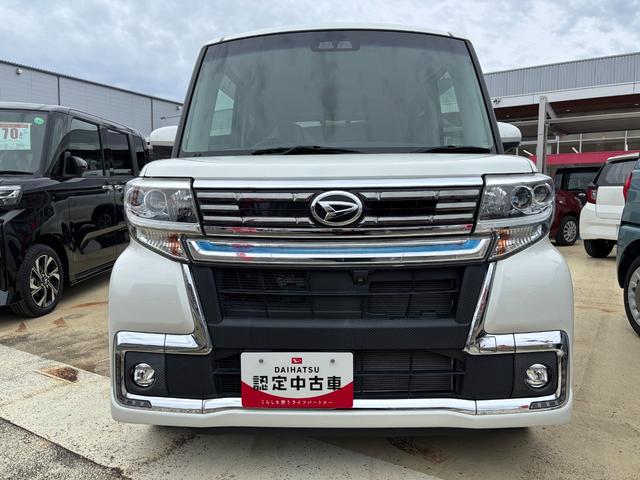 タントカスタムRS トップエディションVS SAIII15インチアルミホイール 大型エアロバンパー LEDヘッドランプ オート格納式カラードドアミラー 本革巻ステアリングホイール 両側パワースライドドア(静岡県)の中古車