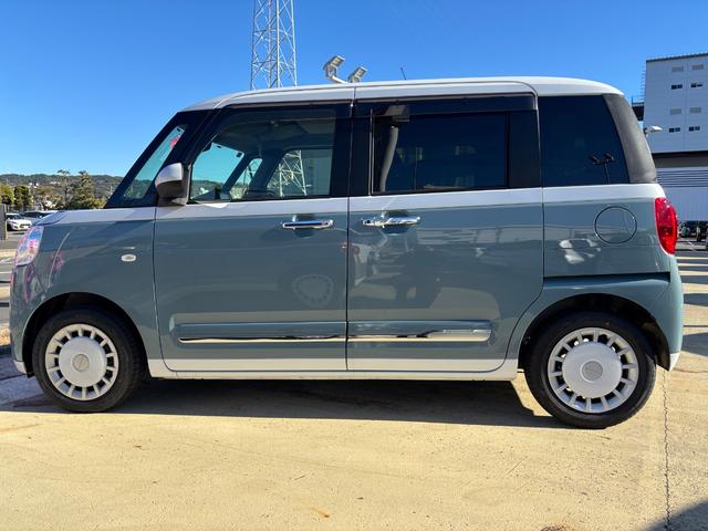 ムーヴキャンバスストライプスＧ１４インチフルホイールキャップ　ＬＥＤヘッドランプ　ＬＥＤフォグランプ　ホっとカップホルダー　両側パワースライドドア　キーフリーシステム　プッシュボタンスタート　ＵＶカットガラス（静岡県）の中古車