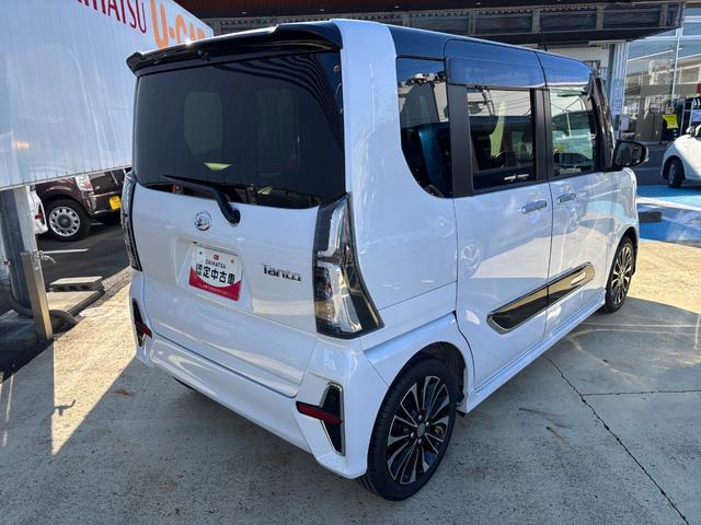 タントカスタムRS15インチアルミホイール キーフリーシステム プッシュボタンスタート オートエアコン(プッシュ式) フルLEDヘッドランプ オート格納式カラードドアミラー 本革巻ステアリングホイール(静岡県)の中古車