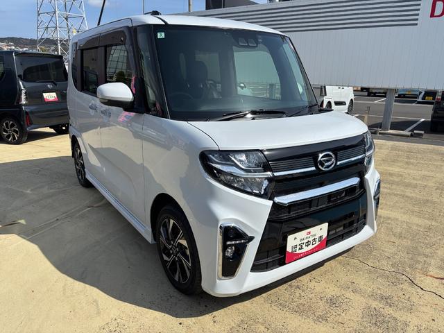 タントカスタムＸ１４インチアルミホイール　大型エアロバンパー　フルＬＥＤヘッドランプ　オート格納式カラードドアミラー　両側パワースライドドア　キーフリーシステム　プッシュボタンスタート（静岡県）の中古車