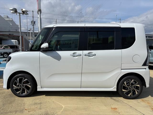 タントカスタムＸ１４インチアルミホイール　大型エアロバンパー　フルＬＥＤヘッドランプ　オート格納式カラードドアミラー　両側パワースライドドア　キーフリーシステム　プッシュボタンスタート（静岡県）の中古車