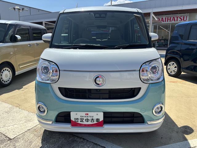 ムーヴキャンバスＧメイクアップＶＳ　ＳＡIII１４インチフルホイールキャップ　ＬＥＤヘッドランプ　キーフリーシステム　両側パワースライドドア　オートエアコン（プッシュ式）　オートライト　置きラクボックス（静岡県）の中古車