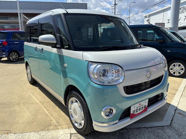 ムーヴキャンバスＧメイクアップＶＳ　ＳＡIII１４インチフルホイールキャップ　ＬＥＤヘッドランプ　キーフリーシステム　両側パワースライドドア　オートエアコン（プッシュ式）　オートライト　置きラクボックス（静岡県）の中古車