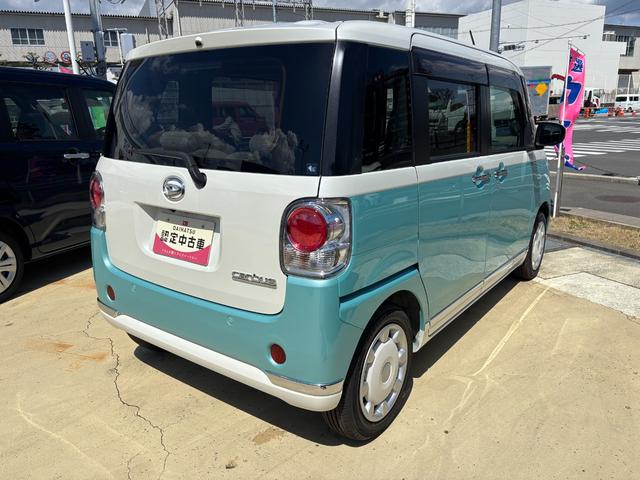 ムーヴキャンバスＧメイクアップＶＳ　ＳＡIII１４インチフルホイールキャップ　ＬＥＤヘッドランプ　キーフリーシステム　両側パワースライドドア　オートエアコン（プッシュ式）　オートライト　置きラクボックス（静岡県）の中古車