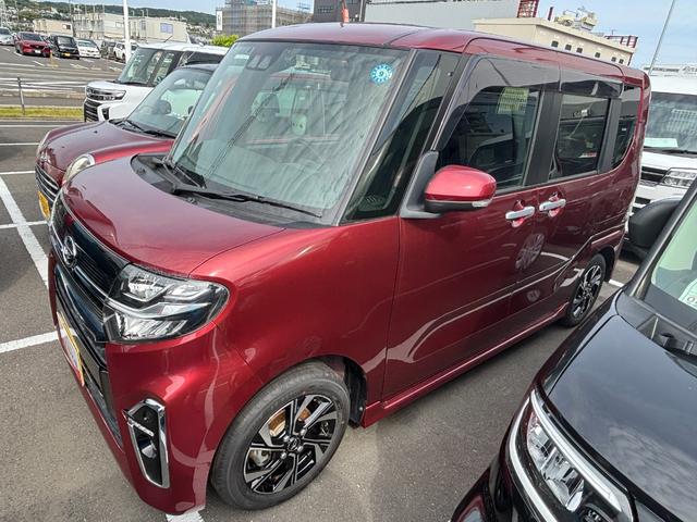タントカスタムＸ１４インチアルミホイール　大型エアロバンパー　フルＬＥＤヘッドランプ　オート格納式カラードドアミラー　両側パワースライドドア　キーフリーシステム　プッシュボタンスタート（静岡県）の中古車