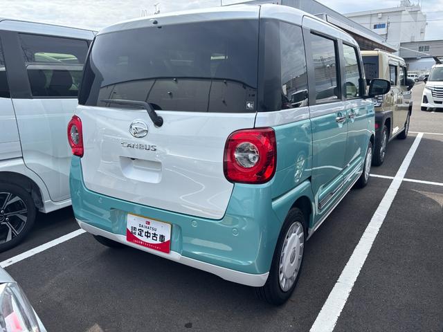 ムーヴキャンバスストライプスG14インチフルホイールキャップ LEDヘッドランプ LEDフォグランプ ホっとカップホルダー 両側パワースライドドア キーフリーシステム プッシュボタンスタート UVカットガラス(静岡県)の中古車