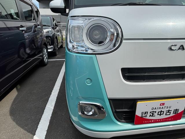 ムーヴキャンバスストライプスG14インチフルホイールキャップ LEDヘッドランプ LEDフォグランプ ホっとカップホルダー 両側パワースライドドア キーフリーシステム プッシュボタンスタート UVカットガラス(静岡県)の中古車