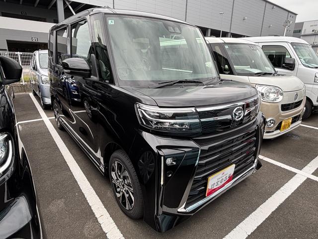 タントカスタムＸ１４インチアルミホイール　大型エアロバンパー　フルＬＥＤヘッドランプ　オート格納式カラードドアミラー　両側パワースライドドア　キーフリーシステム　プッシュボタンスタート（静岡県）の中古車