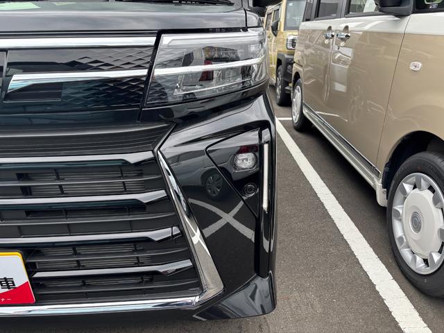 タントカスタムＸ１４インチアルミホイール　大型エアロバンパー　フルＬＥＤヘッドランプ　オート格納式カラードドアミラー　両側パワースライドドア　キーフリーシステム　プッシュボタンスタート（静岡県）の中古車