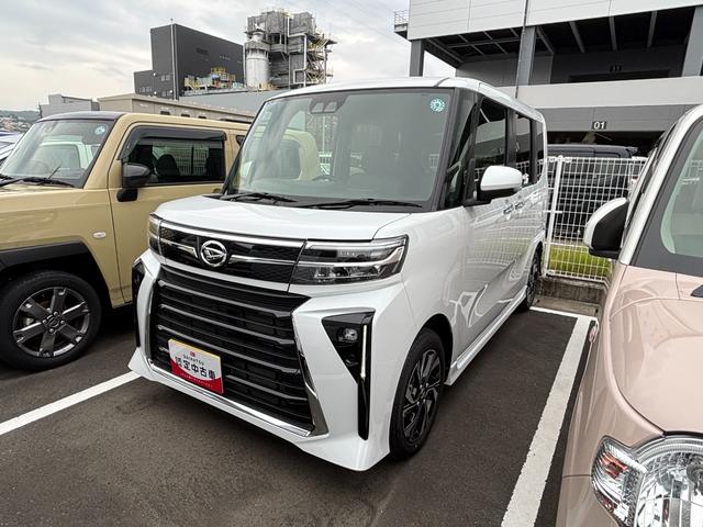タントカスタムＸ１４インチアルミホイール　大型エアロバンパー　フルＬＥＤヘッドランプ　オート格納式カラードドアミラー　両側パワースライドドア　キーフリーシステム　プッシュボタンスタート（静岡県）の中古車