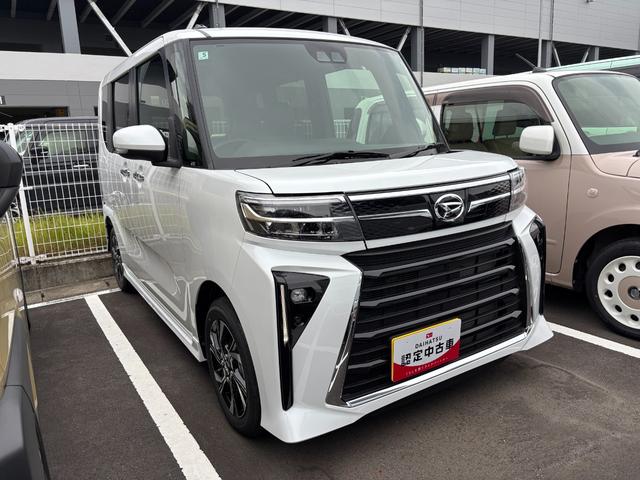 タントカスタムＸ１４インチアルミホイール　大型エアロバンパー　フルＬＥＤヘッドランプ　オート格納式カラードドアミラー　両側パワースライドドア　キーフリーシステム　プッシュボタンスタート（静岡県）の中古車