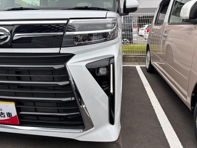 タントカスタムＸ１４インチアルミホイール　大型エアロバンパー　フルＬＥＤヘッドランプ　オート格納式カラードドアミラー　両側パワースライドドア　キーフリーシステム　プッシュボタンスタート（静岡県）の中古車