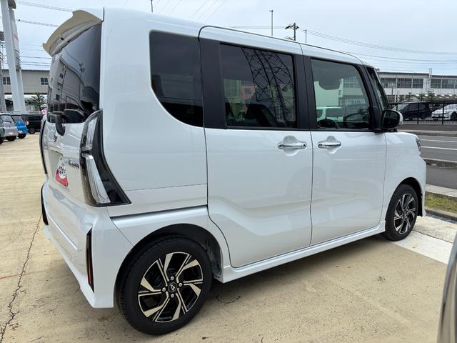 タントカスタムＸ１４インチアルミホイール　大型エアロバンパー　フルＬＥＤヘッドランプ　オート格納式カラードドアミラー　両側パワースライドドア　キーフリーシステム　プッシュボタンスタート（静岡県）の中古車
