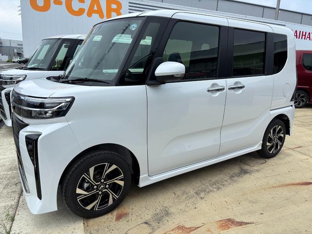 タントカスタムＸ１４インチアルミホイール　大型エアロバンパー　フルＬＥＤヘッドランプ　オート格納式カラードドアミラー　両側パワースライドドア　キーフリーシステム　プッシュボタンスタート（静岡県）の中古車