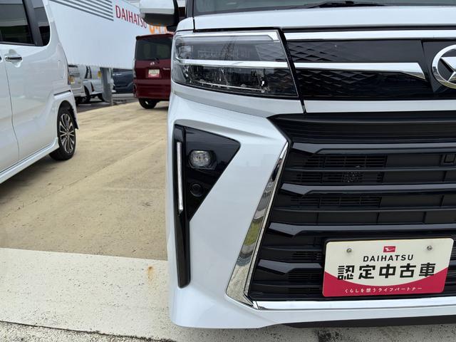 タントカスタムＸ１４インチアルミホイール　大型エアロバンパー　フルＬＥＤヘッドランプ　オート格納式カラードドアミラー　両側パワースライドドア　キーフリーシステム　プッシュボタンスタート（静岡県）の中古車