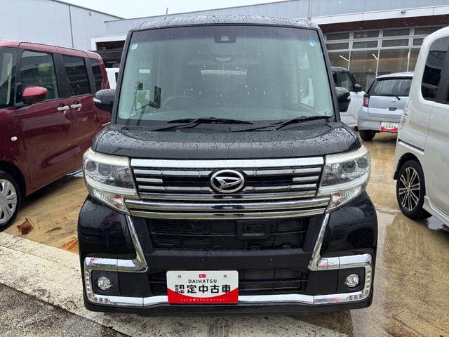 タント 中古車 カスタムＲＳ　トップエディションＳＡＩＩ１５インチアルミホイール　キーフリーシステム　両側パワースライドドア　オートエアコン（プッシュ式）　ＬＥＤヘッドラン　本革巻ステアリングホイール