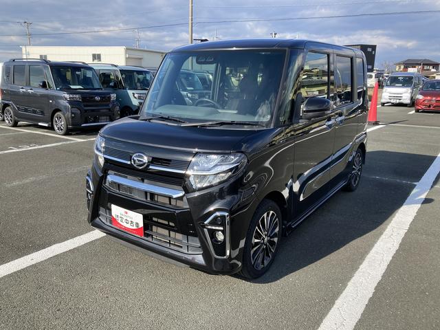 タントカスタムＲＳ１５インチアルミホイール　大型エアロバンパー　フルＬＥＤヘッドランプ　オート格納式カラードドアミラー　本革巻ステアリングホイール（静岡県）の中古車