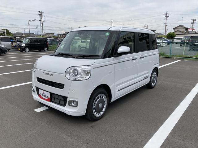 ムーヴキャンバスセオリーＧ１４インチフルホイールキャップ　ＬＥＤヘッドランプ　ＬＥＤフォグランプ　ホっとカップホルダー　両側パワースライドドア　キーフリーシステム（静岡県）の中古車