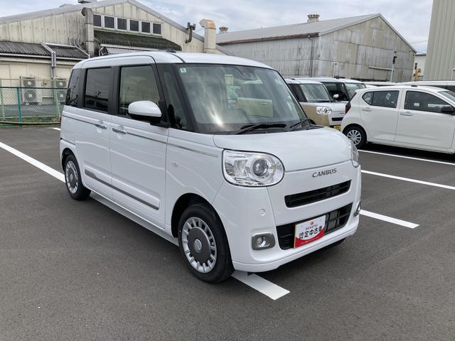 ムーヴキャンバスセオリーＧ１４インチフルホイールキャップ　ＬＥＤヘッドランプ　ＬＥＤフォグランプ　ホっとカップホルダー　両側パワースライドドア　キーフリーシステム（静岡県）の中古車