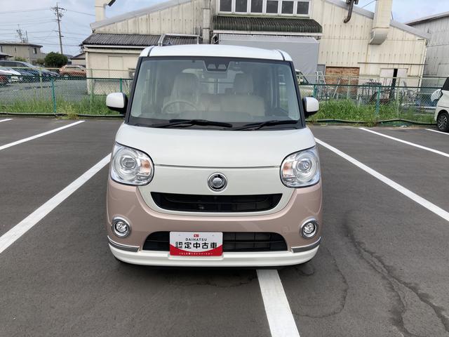 ムーヴキャンバスＧメイクアップリミテッド　ＳＡIII１４インチフルホイールキャップ　ＬＥＤヘッドランプ　キーフリーシステム　両側パワースライドドア　オートエアコン（プッシュ式）　オートライト　置きラクボックス（静岡県）の中古車