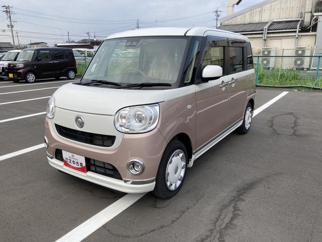 ムーヴキャンバスＧメイクアップリミテッド　ＳＡIII１４インチフルホイールキャップ　ＬＥＤヘッドランプ　キーフリーシステム　両側パワースライドドア　オートエアコン（プッシュ式）　オートライト　置きラクボックス（静岡県）の中古車