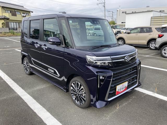 タントカスタムＲＳ１５インチアルミホイール　キーフリーシステム　プッシュボタンスタート　オートエアコン（プッシュ式）　フルＬＥＤヘッドランプ　オート格納式カラードドアミラー　本革巻ステアリングホイール（静岡県）の中古車