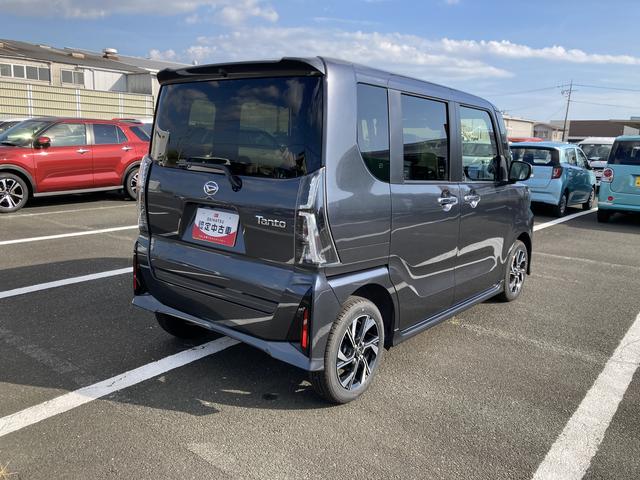 タントカスタムＸ１４インチアルミホイール　大型エアロバンパー　フルＬＥＤヘッドランプ　オート格納式カラードドアミラー　両側パワースライドドア　キーフリーシステム　プッシュボタンスタート（静岡県）の中古車
