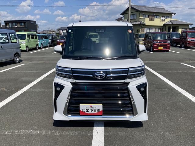 タントカスタムＸ１４インチアルミホイール　大型エアロバンパー　フルＬＥＤヘッドランプ　オート格納式カラードドアミラー　両側パワースライドドア　キーフリーシステム　プッシュボタンスタート（静岡県）の中古車