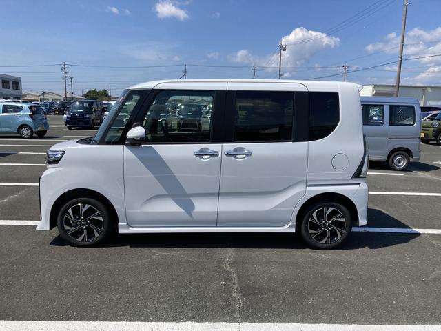 タントカスタムＸ１４インチアルミホイール　大型エアロバンパー　フルＬＥＤヘッドランプ　オート格納式カラードドアミラー　両側パワースライドドア　キーフリーシステム　プッシュボタンスタート（静岡県）の中古車