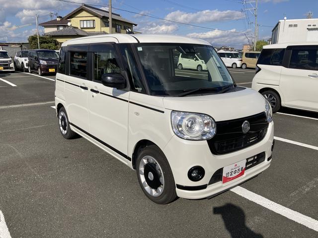 ムーヴキャンバスＧブラックアクセントリミテッド　ＳＡIII１４インチフルホイールキャップ　ＬＥＤヘッドランプ　キーフリーシステム　両側パワースライドドア　オートエアコン（プッシュ式）　オートライト　置きラクボックス（静岡県）の中古車