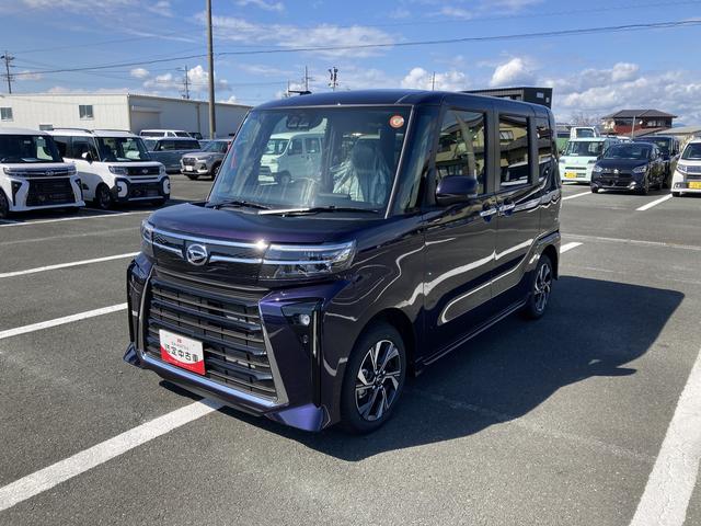 タントカスタムＸ１４インチアルミホイール　大型エアロバンパー　フルＬＥＤヘッドランプ　オート格納式カラードドアミラー　両側パワースライドドア　キーフリーシステム　プッシュボタンスタート（静岡県）の中古車