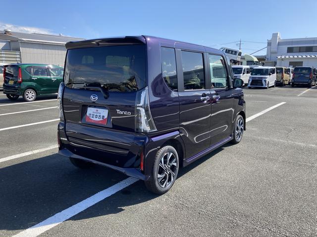 タントカスタムＸ１４インチアルミホイール　大型エアロバンパー　フルＬＥＤヘッドランプ　オート格納式カラードドアミラー　両側パワースライドドア　キーフリーシステム　プッシュボタンスタート（静岡県）の中古車