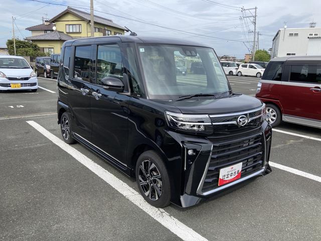 タントカスタムＸ１４インチアルミホイール　大型エアロバンパー　フルＬＥＤヘッドランプ　オート格納式カラードドアミラー　両側パワースライドドア　キーフリーシステム　プッシュボタンスタート（静岡県）の中古車