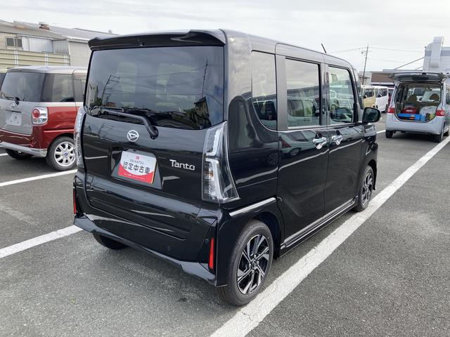 タントカスタムＸ１４インチアルミホイール　大型エアロバンパー　フルＬＥＤヘッドランプ　オート格納式カラードドアミラー　両側パワースライドドア　キーフリーシステム　プッシュボタンスタート（静岡県）の中古車