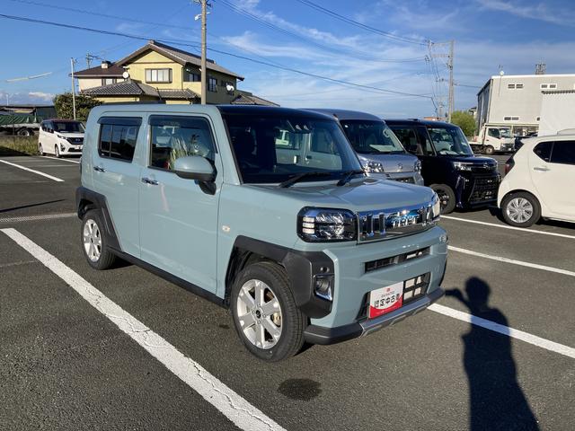 タフトGターボ15インチアルミホイール オートレベリング機能付フルLEDヘッドランプ LEDフォグランプ 本革巻ステアリングホイール 本革巻インパネセンターシフト TFTカラーマルチインフォメーションディスプレイ(静岡県)の中古車