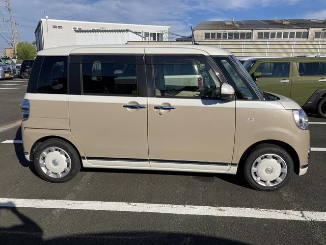 ムーヴキャンバスGメイクアップVS SAIII14インチフルホイールキャップ LEDヘッドランプ キーフリーシステム 両側パワースライドドア オートエアコン(プッシュ式) オートライト 置きラクボックス(静岡県)の中古車