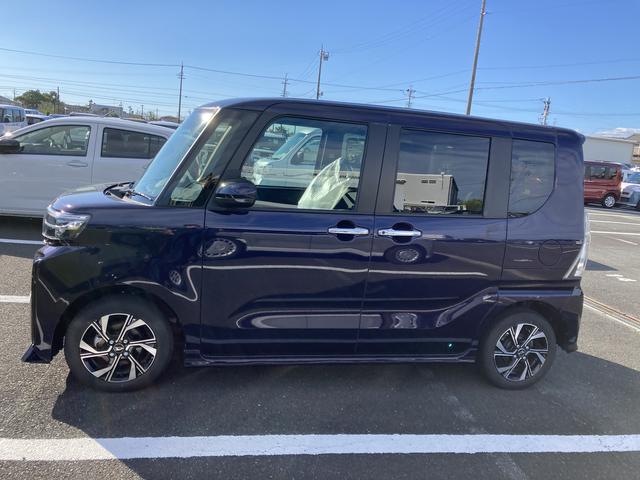タントカスタムX14インチアルミホイール 大型エアロバンパー フルLEDヘッドランプ オート格納式カラードドアミラー 両側パワースライドドア キーフリーシステム プッシュボタンスタート(静岡県)の中古車