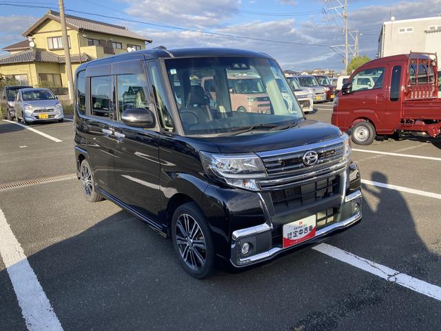タントカスタムRS トップエディションSAIII15インチアルミホイール 大型エアロバンパー LEDヘッドランプ オート格納式カラードドアミラー 本革巻ステアリングホイール 両側パワースライドドア(静岡県)の中古車