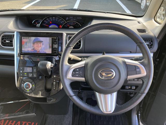 タントカスタムRS トップエディションSAIII15インチアルミホイール 大型エアロバンパー LEDヘッドランプ オート格納式カラードドアミラー 本革巻ステアリングホイール 両側パワースライドドア(静岡県)の中古車