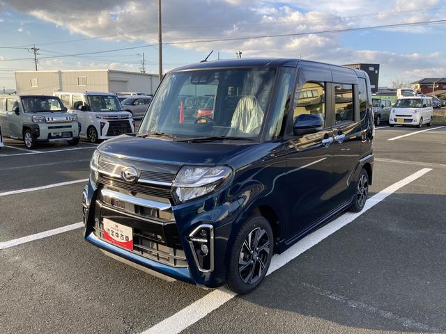 タントカスタムＸ１４インチアルミホイール　大型エアロバンパー　フルＬＥＤヘッドランプ　オート格納式カラードドアミラー　両側パワースライドドア　キーフリーシステム　プッシュボタンスタート（静岡県）の中古車