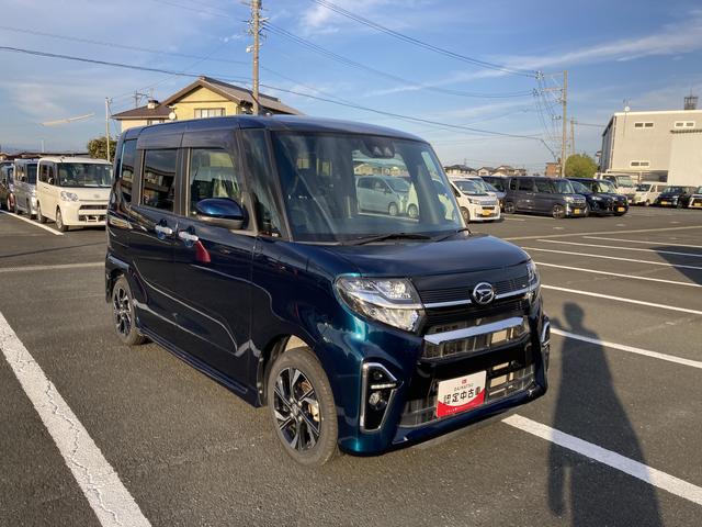 タントカスタムＸ１４インチアルミホイール　大型エアロバンパー　フルＬＥＤヘッドランプ　オート格納式カラードドアミラー　両側パワースライドドア　キーフリーシステム　プッシュボタンスタート（静岡県）の中古車