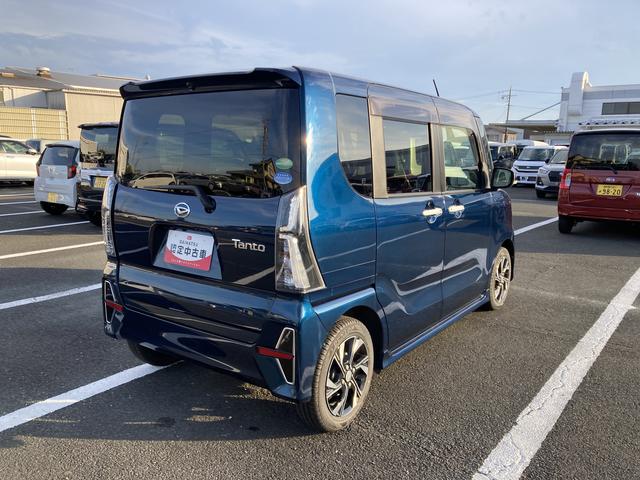 タントカスタムＸ１４インチアルミホイール　大型エアロバンパー　フルＬＥＤヘッドランプ　オート格納式カラードドアミラー　両側パワースライドドア　キーフリーシステム　プッシュボタンスタート（静岡県）の中古車