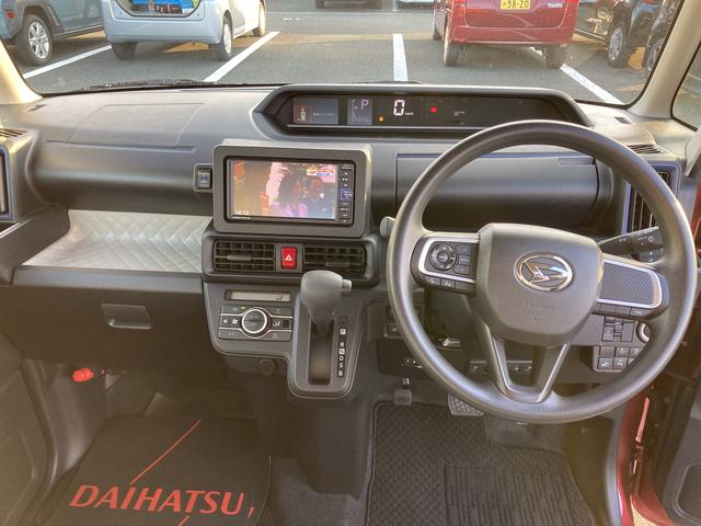 タントＸ１４インチフルホイールキャップ　フルＬＥＤヘッドランプ　オート格納式カラードドアミラー　左側パワースライドドア　ＴＦＴカラーマルチインフォメーションディスプレイ　フルファブリックシート（静岡県）の中古車