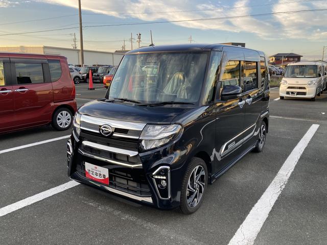 タントカスタムRSスタイルセレクション15インチアルミホイール 大型エアロバンパー フルLEDヘッドランプ オート格納式カラードドアミラー 革巻ステアリングホイール 両側パワースライドドア(静岡県)の中古車