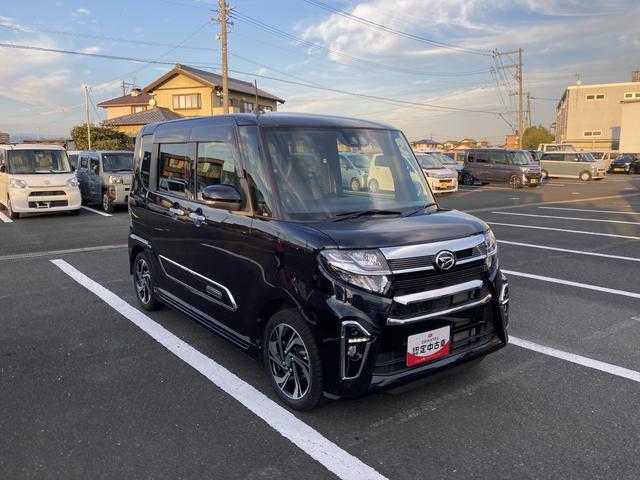 タントカスタムRSスタイルセレクション15インチアルミホイール 大型エアロバンパー フルLEDヘッドランプ オート格納式カラードドアミラー 革巻ステアリングホイール 両側パワースライドドア(静岡県)の中古車