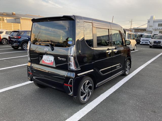 タントカスタムRSスタイルセレクション15インチアルミホイール 大型エアロバンパー フルLEDヘッドランプ オート格納式カラードドアミラー 革巻ステアリングホイール 両側パワースライドドア(静岡県)の中古車