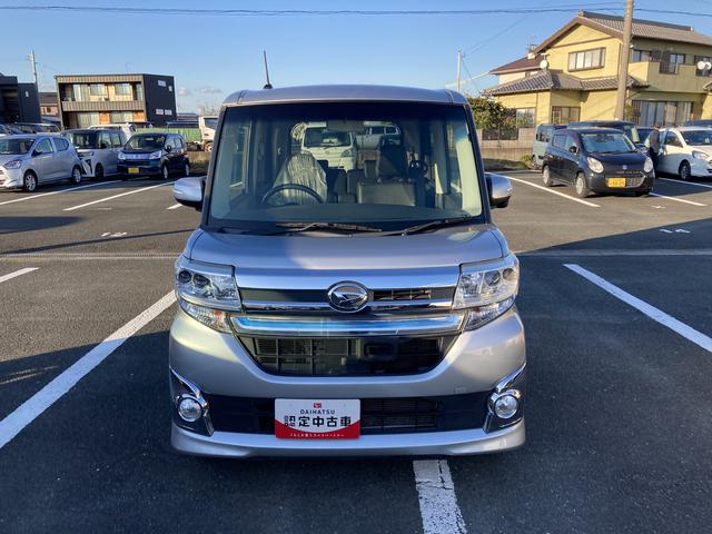 タントカスタムRS トップエディションSA15インチアルミホイール 大型エアロバンパー LEDヘッドランプ オート格納式カラードドアミラー 本革巻ステアリングホイール 両側パワースライドドア(静岡県)の中古車