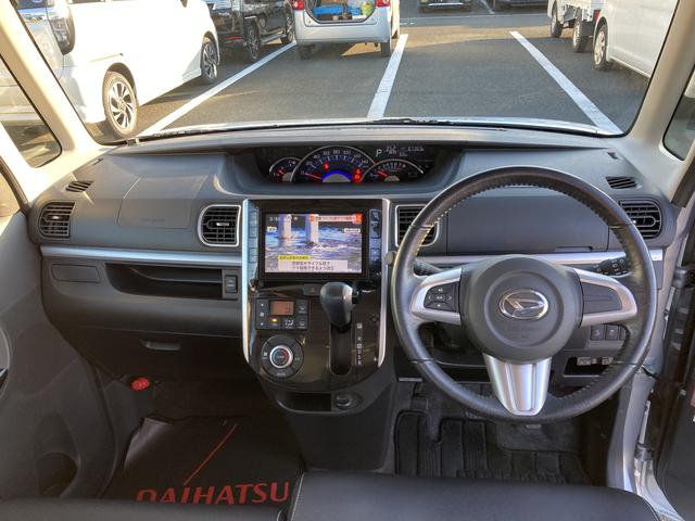 タントカスタムRS トップエディションSA15インチアルミホイール 大型エアロバンパー LEDヘッドランプ オート格納式カラードドアミラー 本革巻ステアリングホイール 両側パワースライドドア(静岡県)の中古車