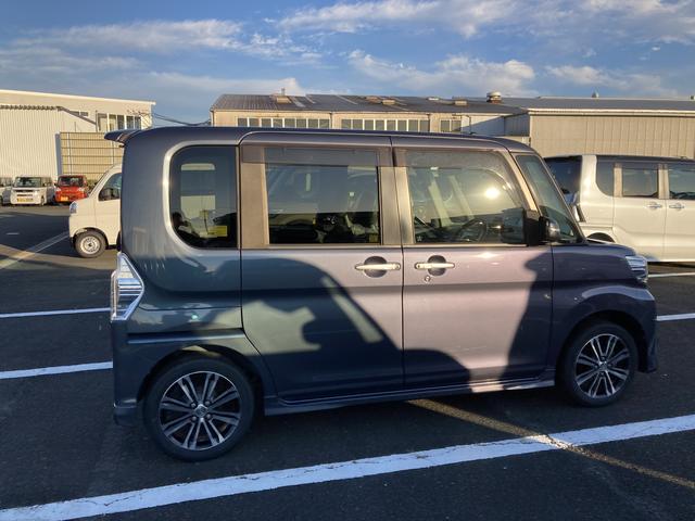 タントカスタムＲＳ　トップエディションＳＡII１５インチアルミホイール　大型エアロバンパー　ＬＥＤヘッドランプ　オート格納式カラードドアミラー　本革巻ステアリングホイール　両側パワースライドドア（静岡県）の中古車