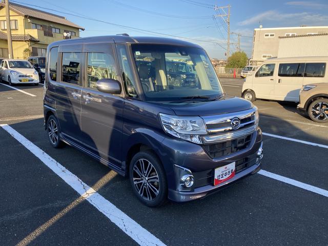 タントカスタムＲＳ　トップエディションＳＡII１５インチアルミホイール　大型エアロバンパー　ＬＥＤヘッドランプ　オート格納式カラードドアミラー　本革巻ステアリングホイール　両側パワースライドドア（静岡県）の中古車